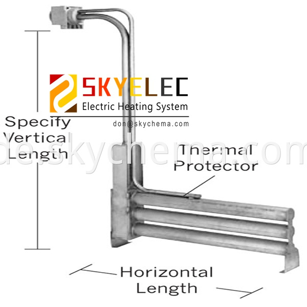 Triple Vertical Stack Metal L Shaped Heaters